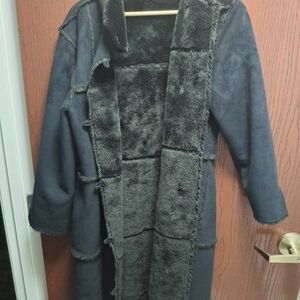 Elegant Charcoal Teddy Jacket